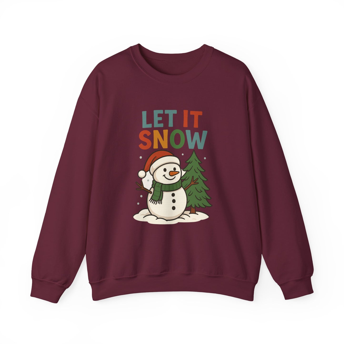 Winter Holiday Unisex Sweatshirt: Let It Snow, Cozy Gift, Christmas Apparel, Winter Fashion, Winter Celebration