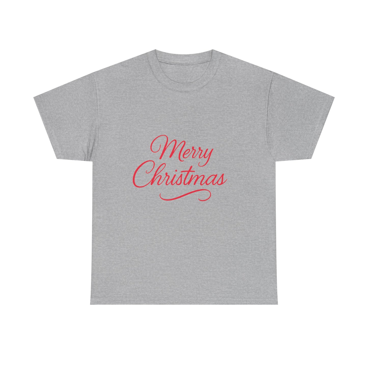 Merry Christmas Unisex Heavy Cotton Tee, Holiday Shirt, Christmas Gift, Festive Apparel, Seasonal Wear, Family Gathering Outfit