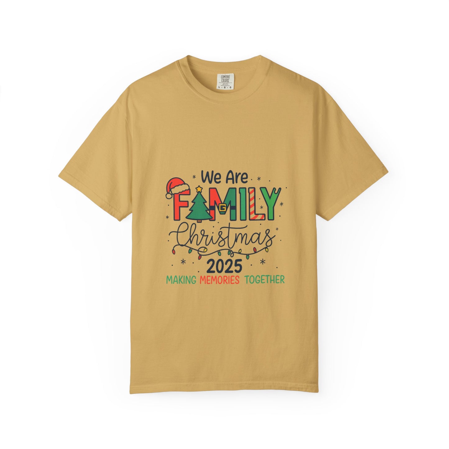 Family Christmas theme Unisex Garment-Dyed T-shirt