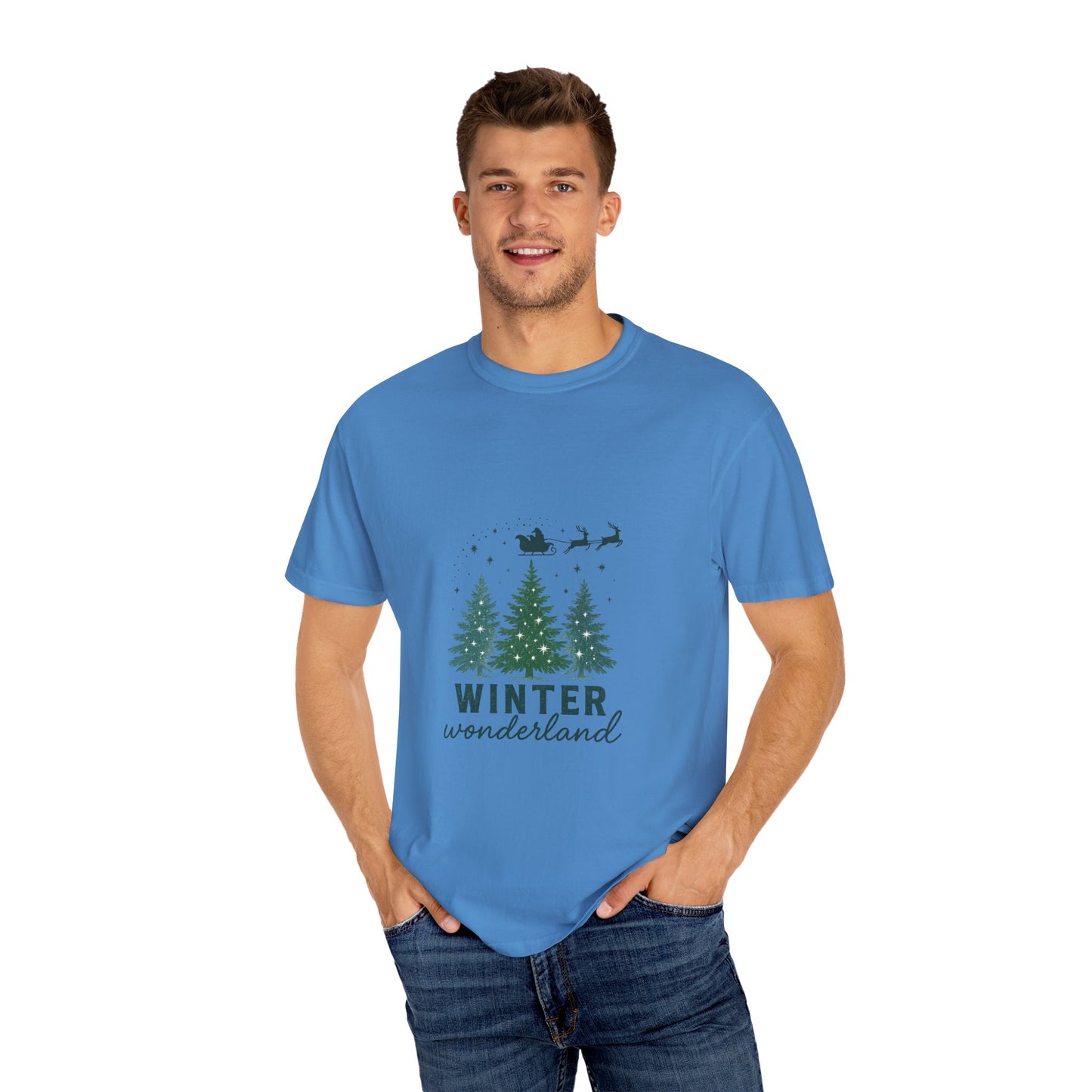 Winter Wonderland Unisex T-Shirt, Cozy Christmas Tee, Holiday Gift, Casual Wear, Nature Lover's Apparel, Festive Style