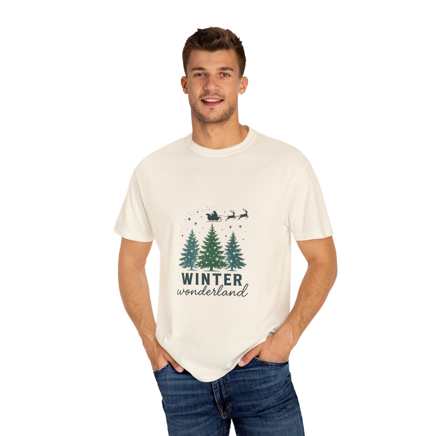 Winter Wonderland Unisex T-Shirt, Cozy Christmas Tee, Holiday Gift, Casual Wear, Nature Lover's Apparel, Festive Style