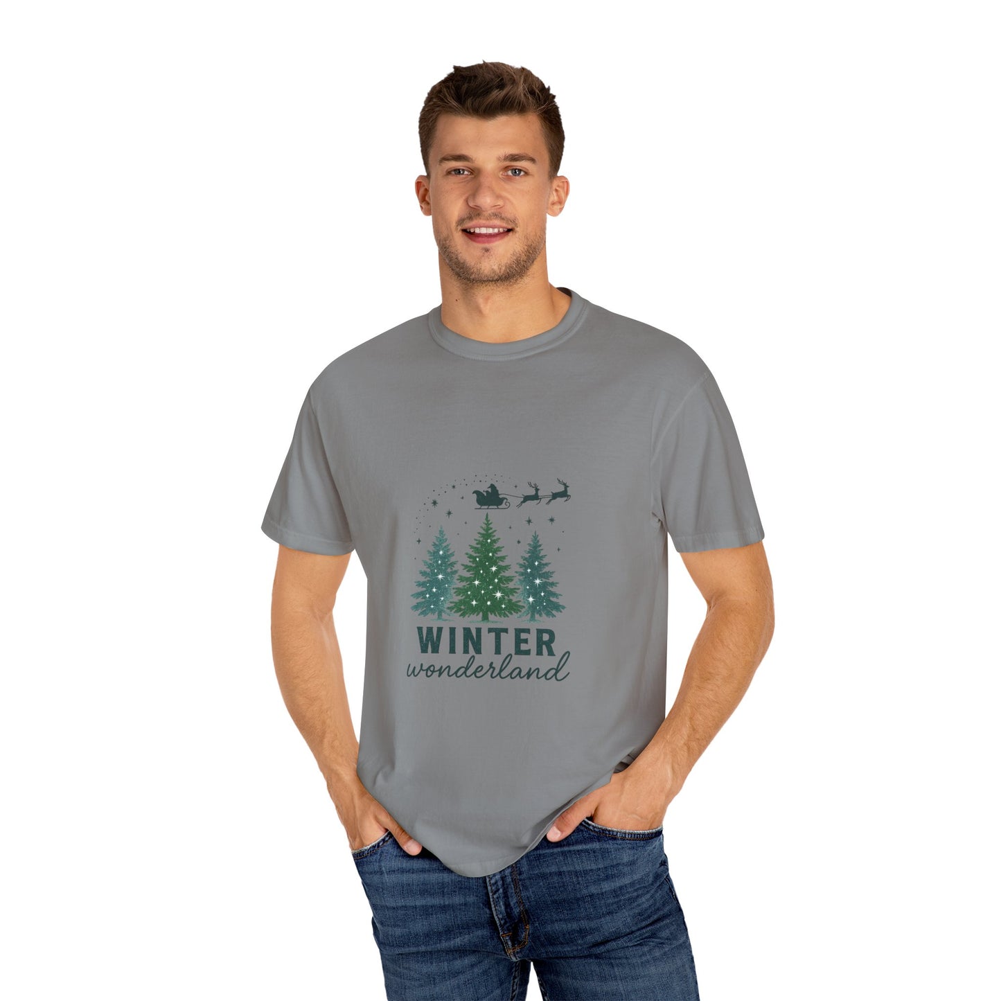 Winter Wonderland Unisex T-Shirt, Cozy Christmas Tee, Holiday Gift, Casual Wear, Nature Lover's Apparel, Festive Style