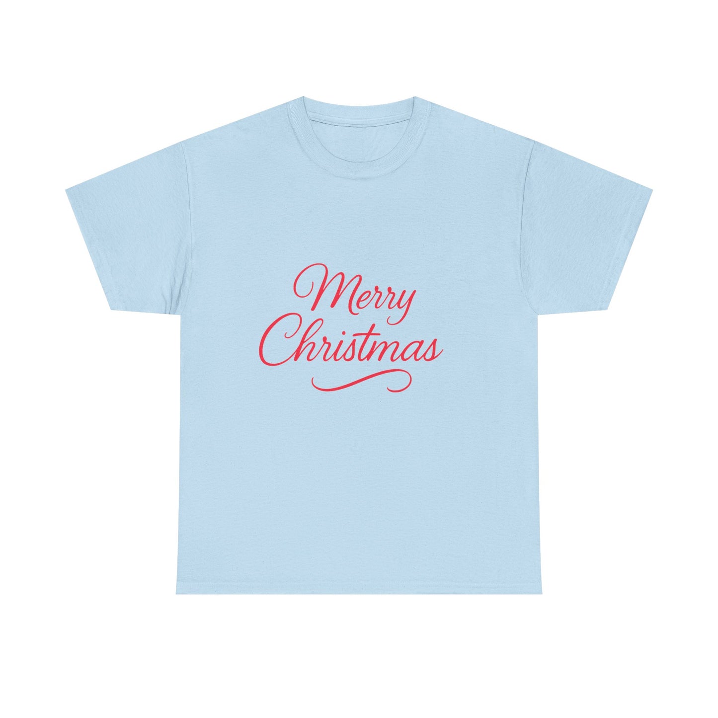 Merry Christmas Unisex Heavy Cotton Tee, Holiday Shirt, Christmas Gift, Festive Apparel, Seasonal Wear, Family Gathering Outfit