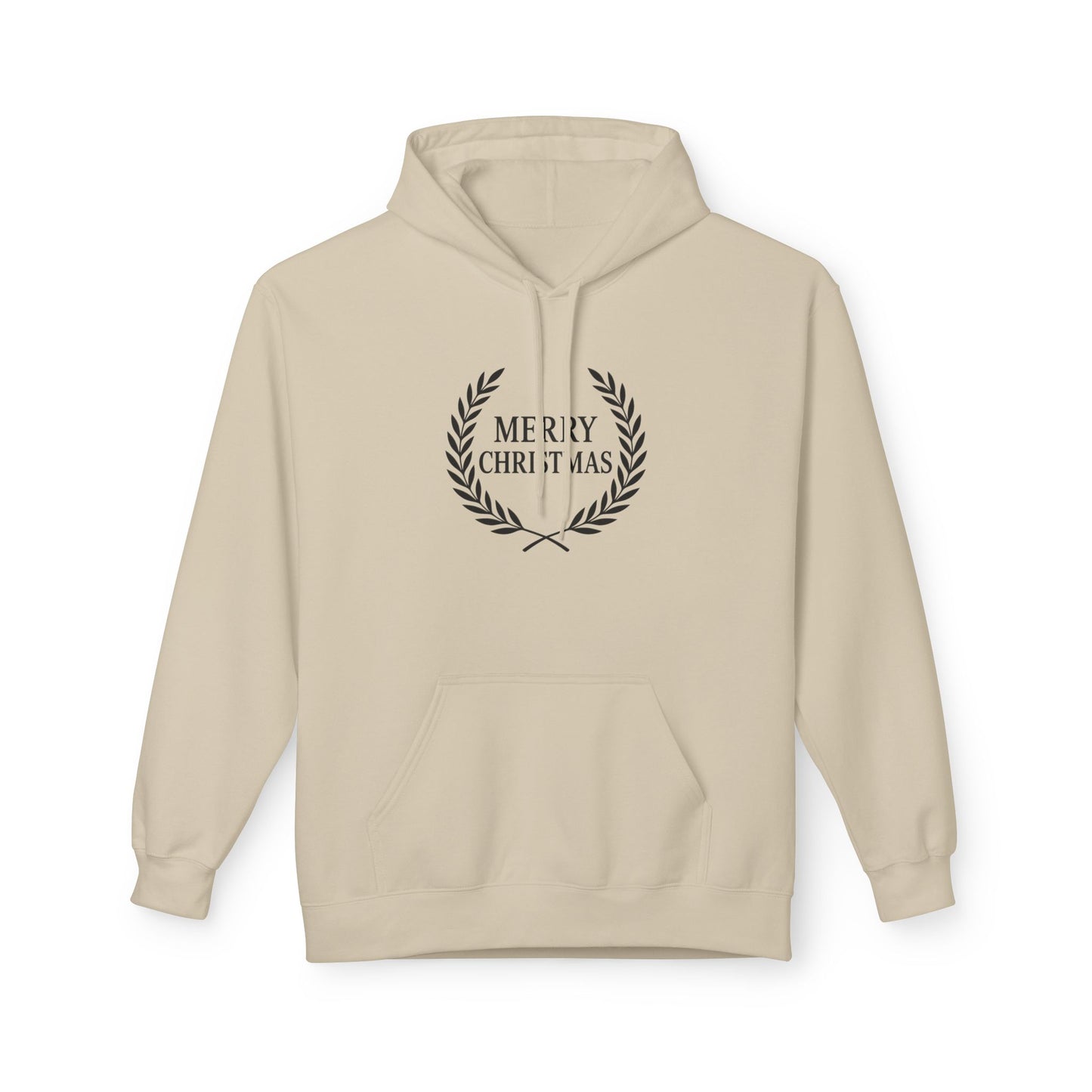 Merry Christmas Fleece Hoodie, Cozy Holiday Sweatshirt, Gift for Him/Her, Winter Layer, Festive Apparel