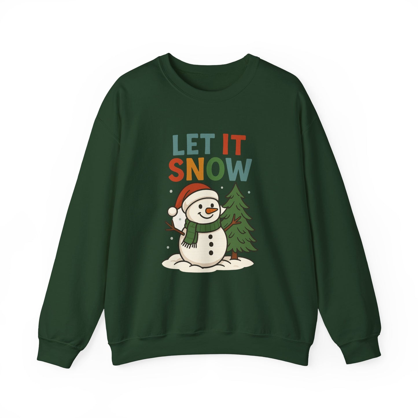 Winter Holiday Unisex Sweatshirt: Let It Snow, Cozy Gift, Christmas Apparel, Winter Fashion, Winter Celebration