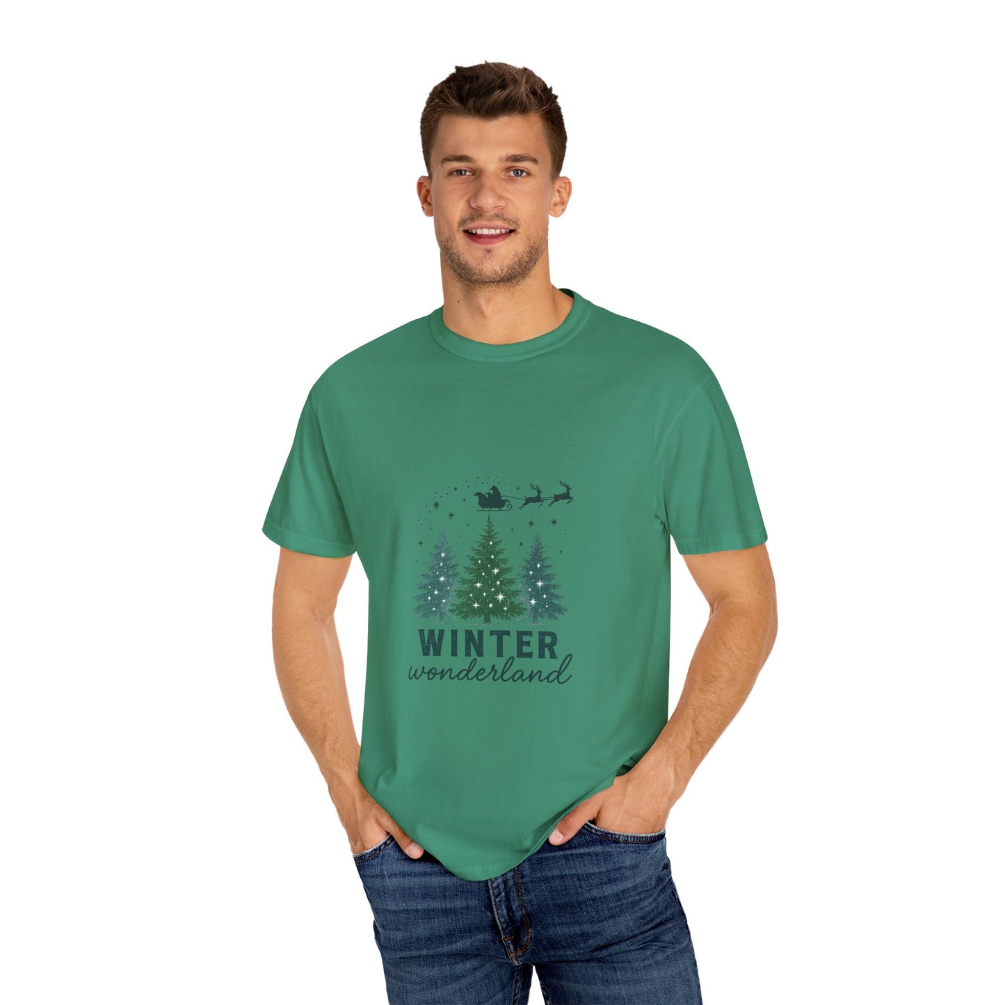 Winter Wonderland Unisex T-Shirt, Cozy Christmas Tee, Holiday Gift, Casual Wear, Nature Lover's Apparel, Festive Style