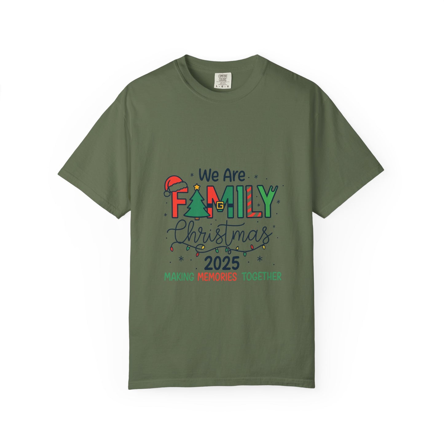 Family Christmas theme Unisex Garment-Dyed T-shirt