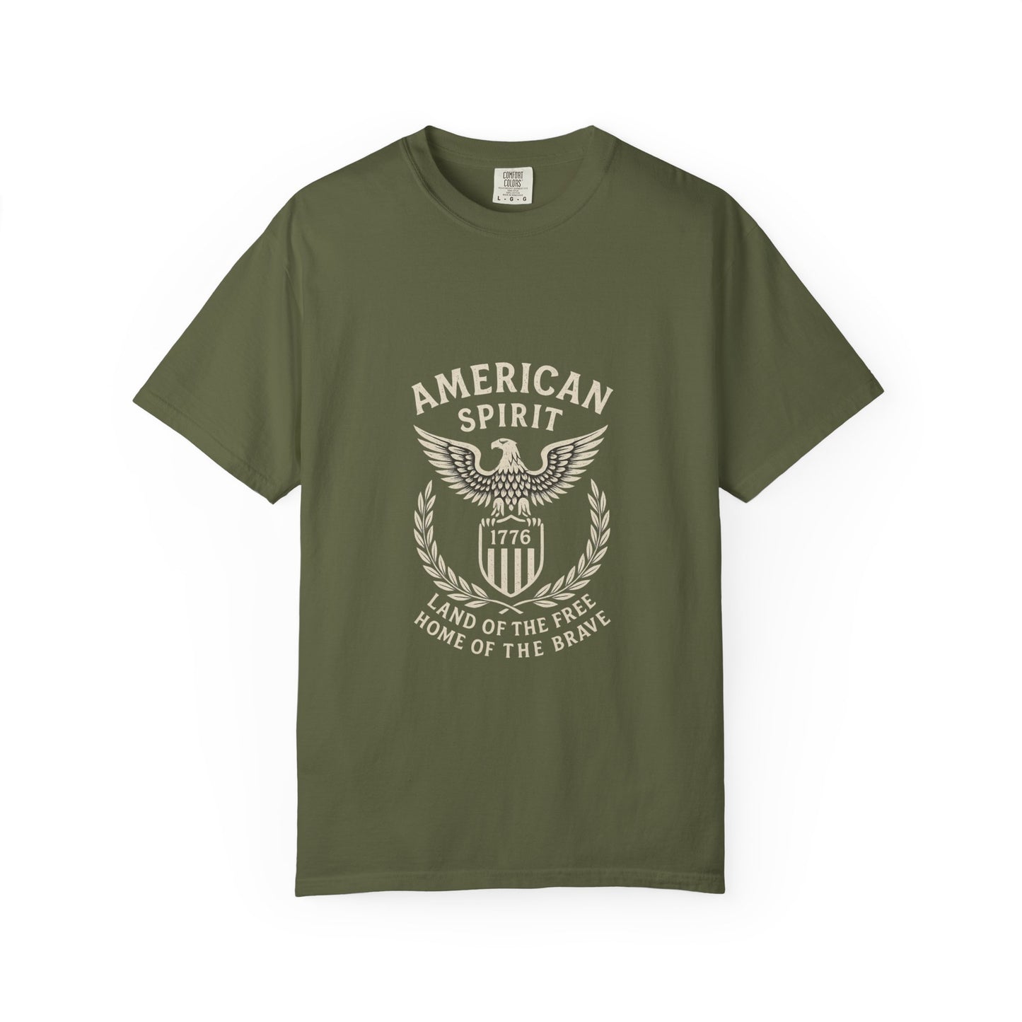 American Spirit Unisex Garment-Dyed T-shirt | Patriotic Tee, Casual Wear, 4th of July Gift, Vintage Style Shirt, Comfy Everyday Tee