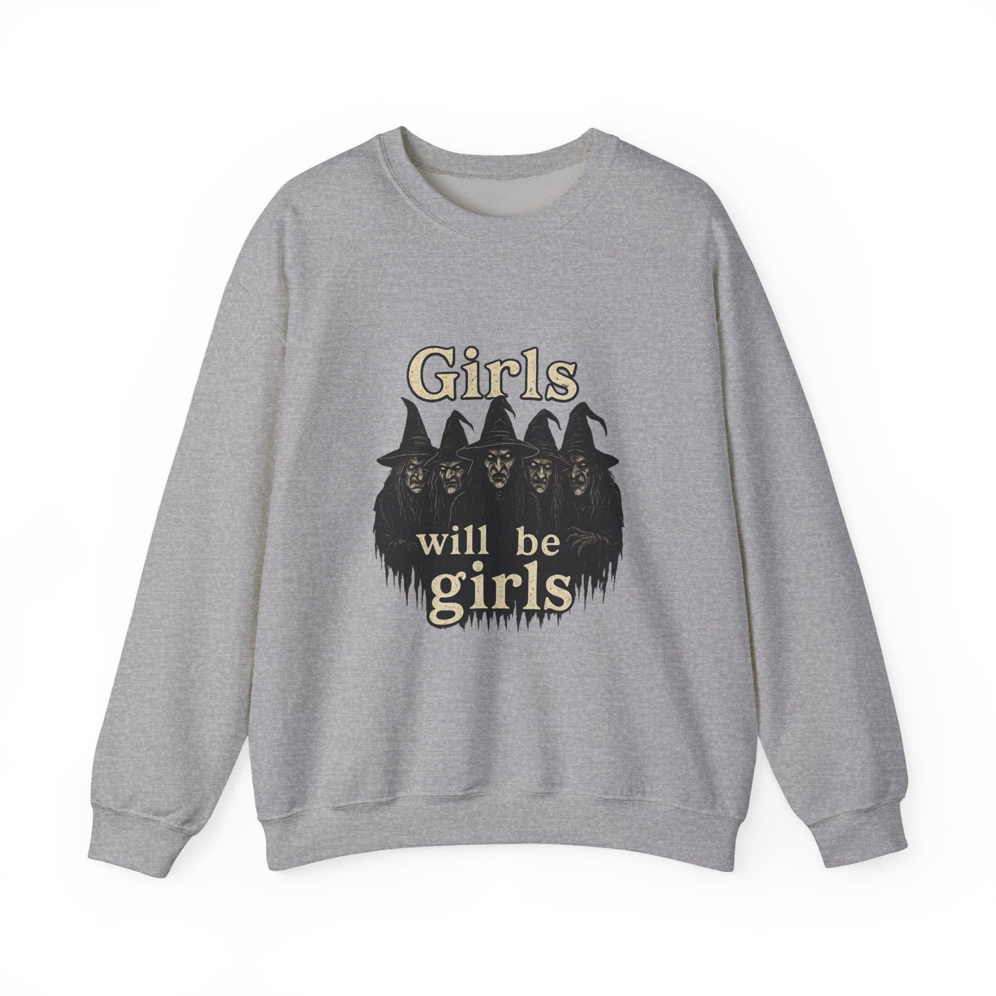 Halloween Feminist Sweatshirt, Girls Will Be Girls Crewneck