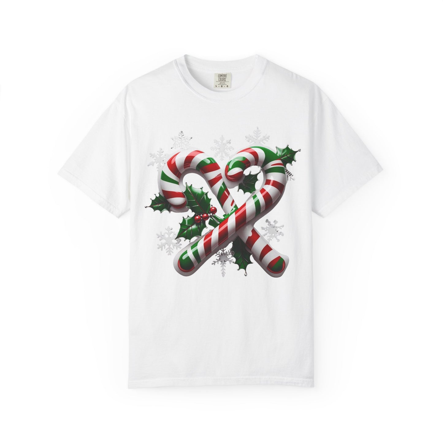 Candy cane Christmas t-shirt-Unisex Garment-Dyed T-shirt