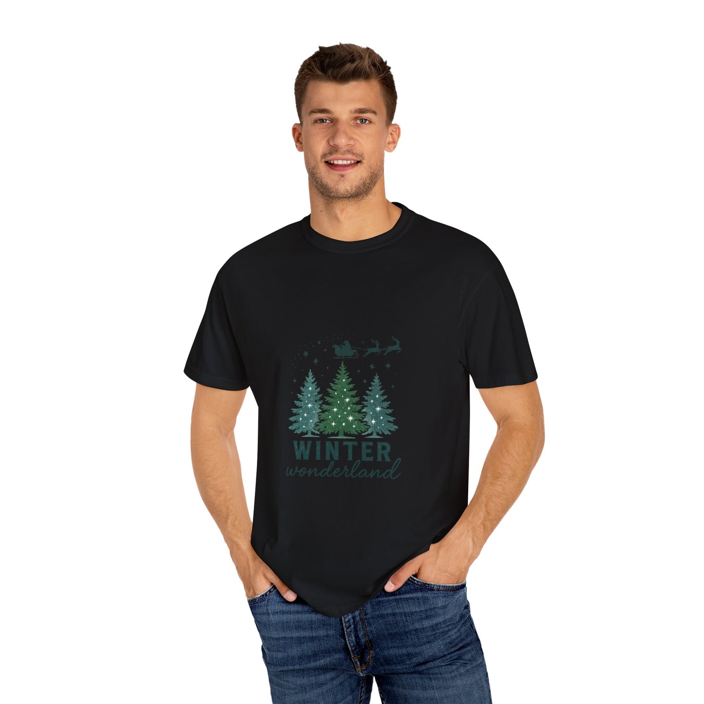 Winter Wonderland Unisex T-Shirt, Cozy Christmas Tee, Holiday Gift, Casual Wear, Nature Lover's Apparel, Festive Style