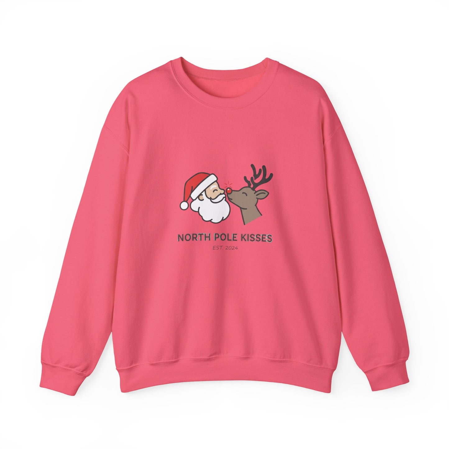North Pole Kisses Christmas Sweatshirt, Holiday Gift, Unisex Crewneck, Cozy Winter Wear, Festive Apparel, Perfect for Christmas