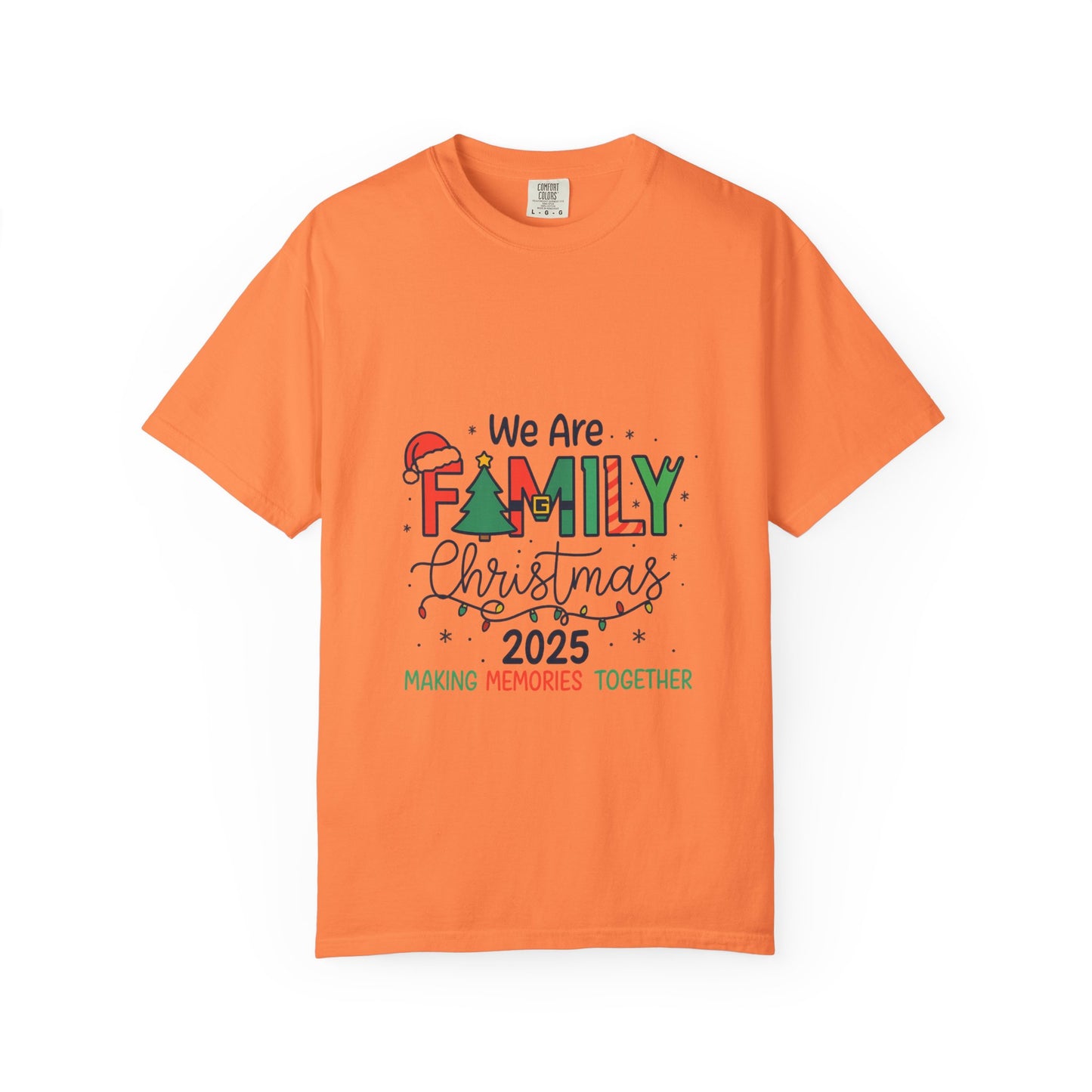 Family Christmas theme Unisex Garment-Dyed T-shirt