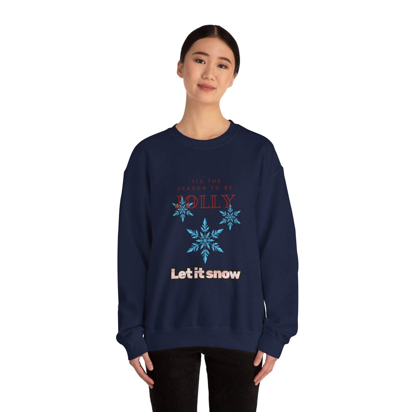 Festive 'Let It Snow' Crewneck Sweatshirt - Cozy Holiday Apparel