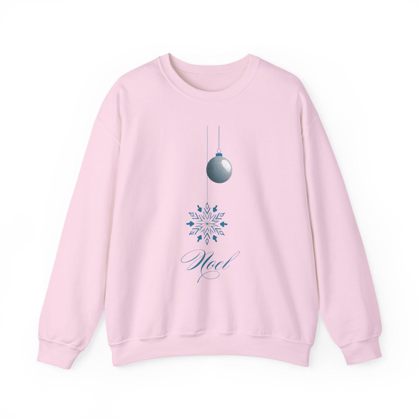 Christmas Winter Holidays Crewneck Sweatshirt with Snowflake and Ornament Design