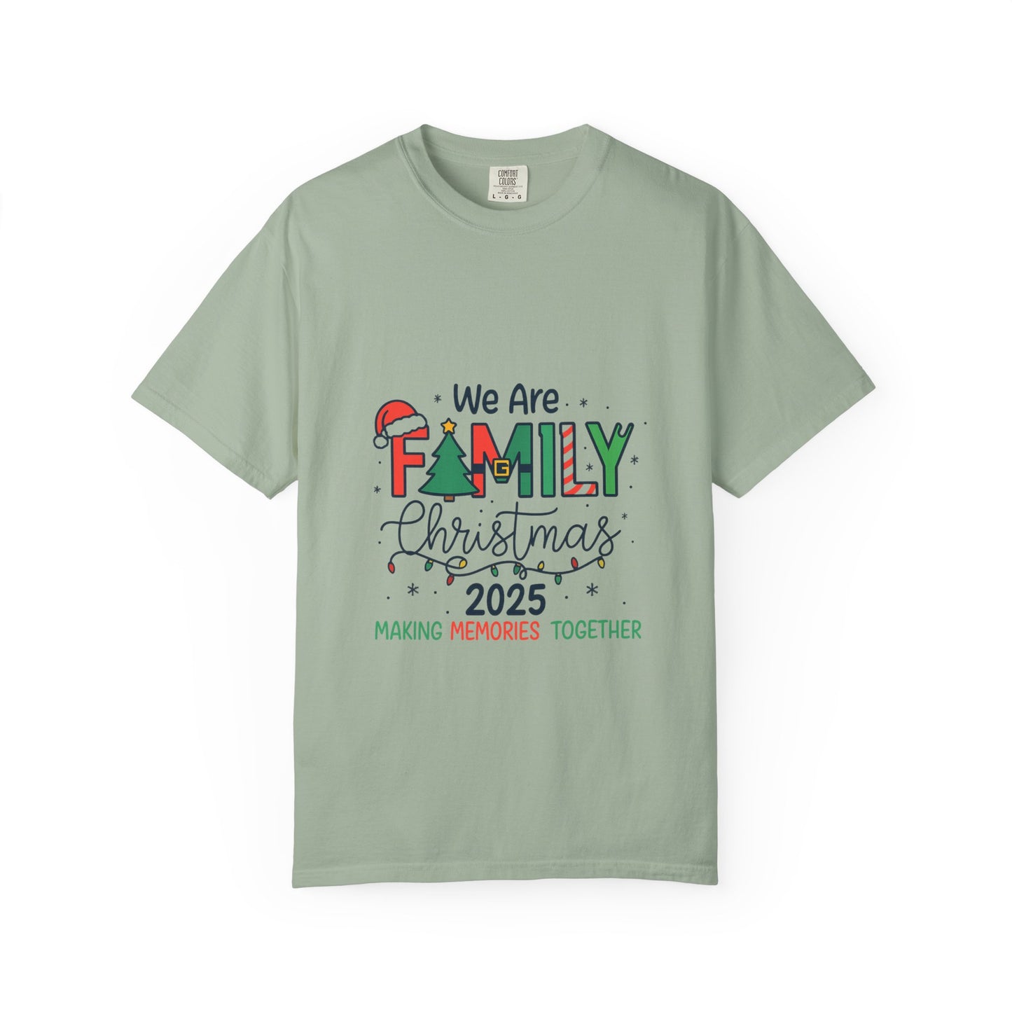 Family Christmas theme Unisex Garment-Dyed T-shirt