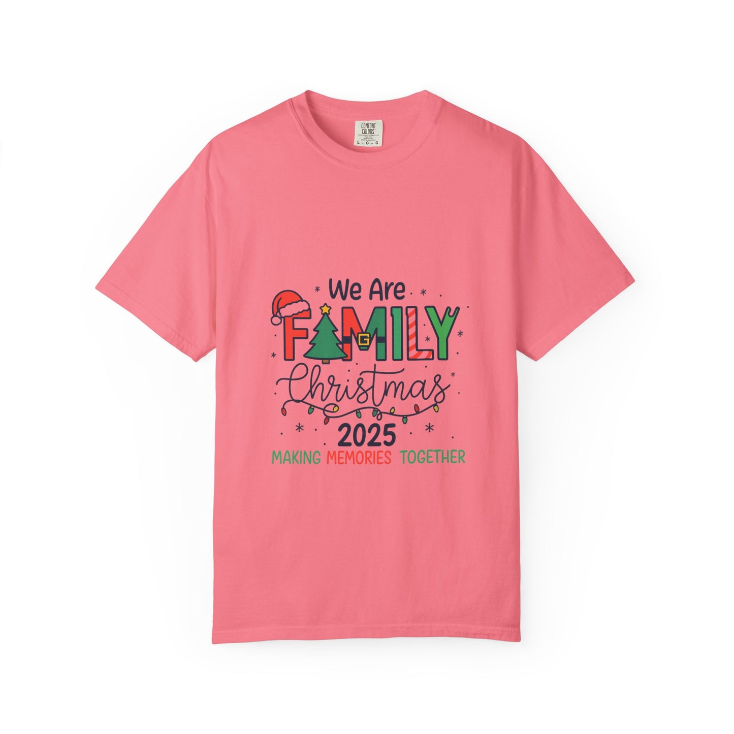 Family Christmas theme Unisex Garment-Dyed T-shirt