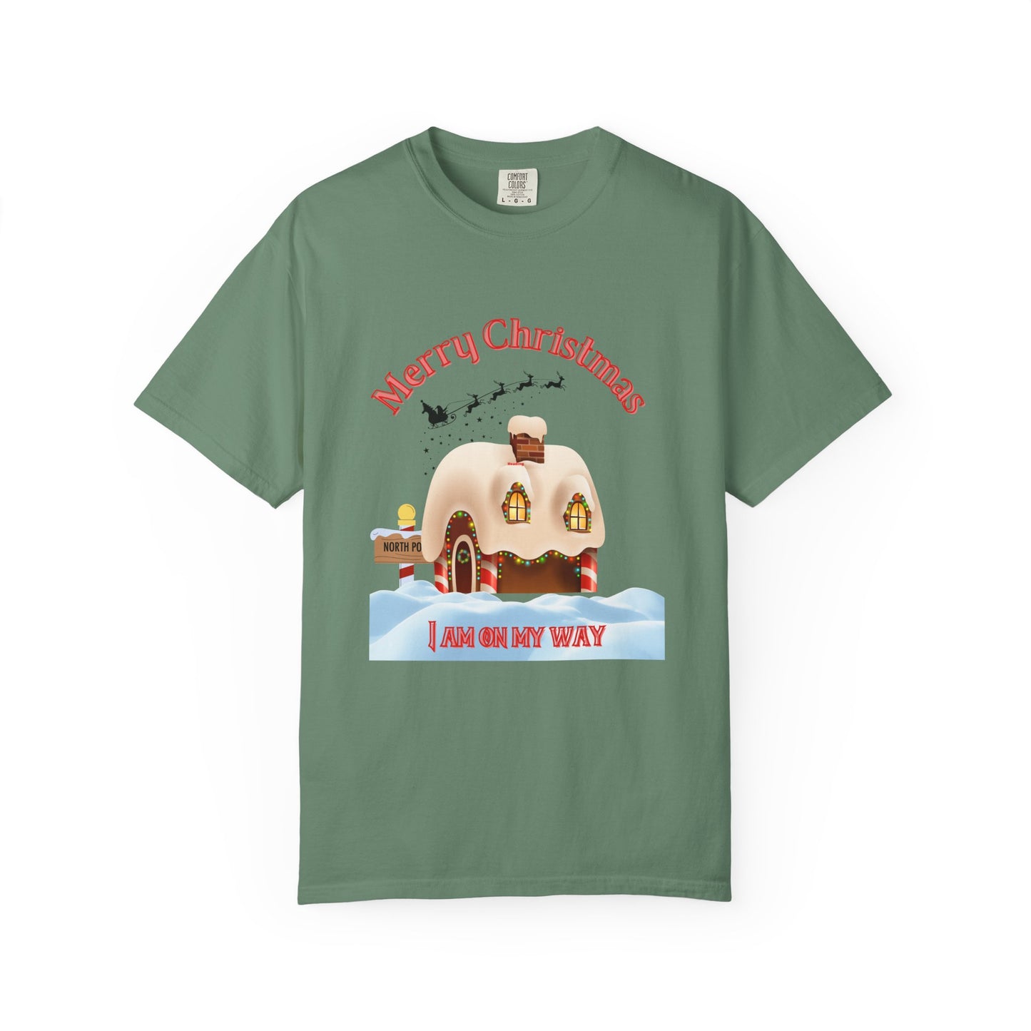 Merry Christmas Garment-Dyed T-Shirt | Unisex Holiday Tee, Christmas Gift, Cozy Casual Wear, Festive Apparel