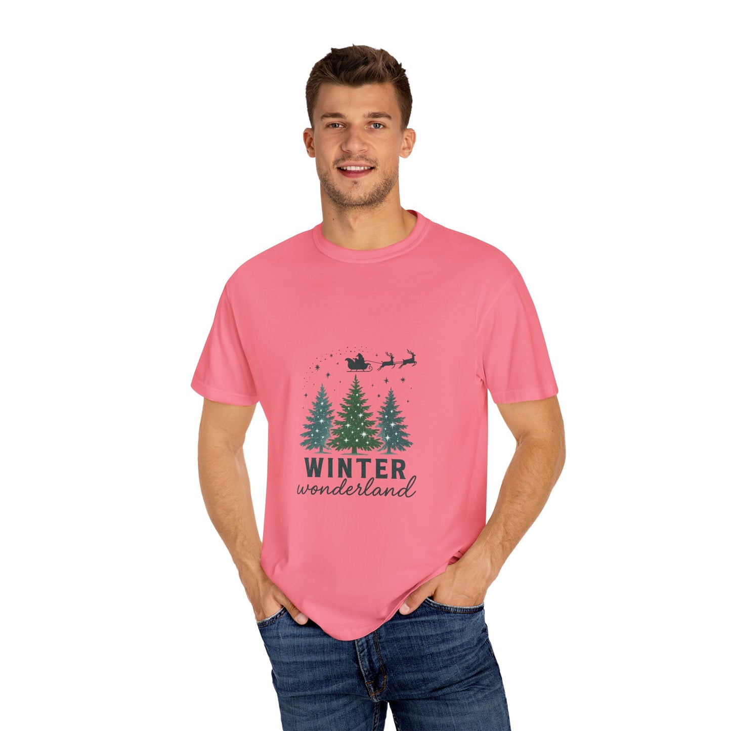 Winter Wonderland Unisex T-Shirt, Cozy Christmas Tee, Holiday Gift, Casual Wear, Nature Lover's Apparel, Festive Style