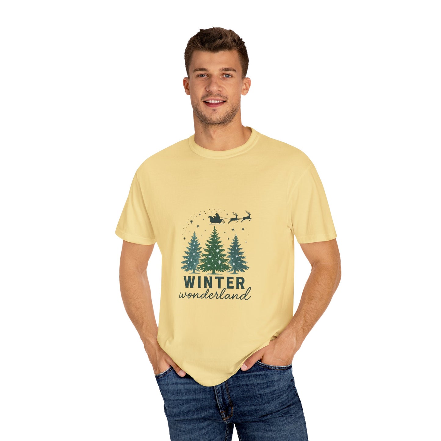 Winter Wonderland Unisex T-Shirt, Cozy Christmas Tee, Holiday Gift, Casual Wear, Nature Lover's Apparel, Festive Style
