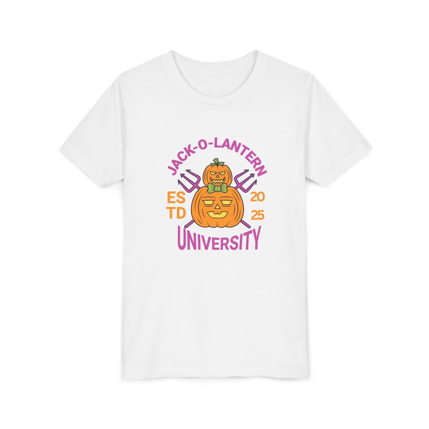 Jack-O-Lantern University Youth Tee  Halloween T-Shirt