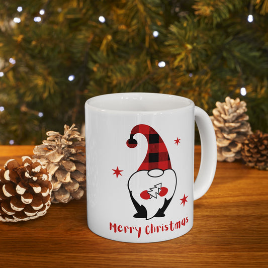 Merry Christmas Gnome Ceramic Mug | Holiday Gift, Coffee Lover