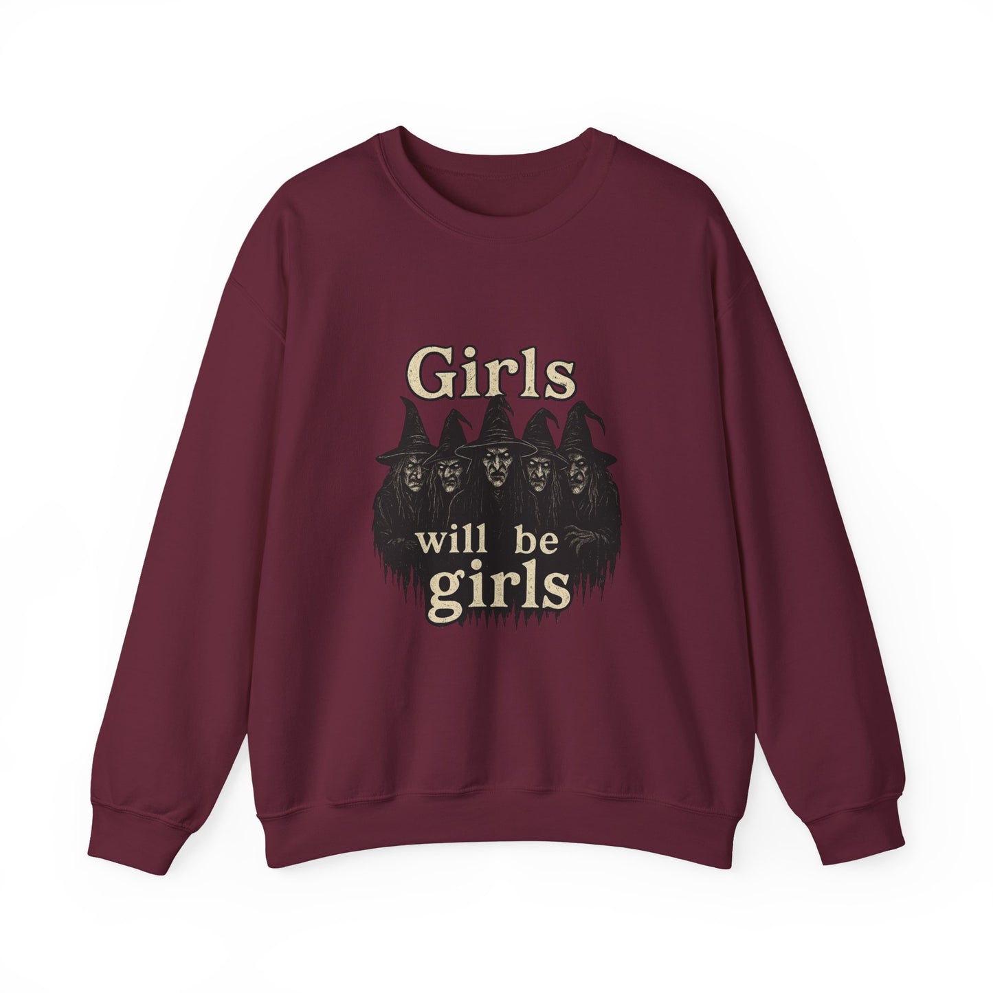 Halloween Feminist Sweatshirt, Girls Will Be Girls Crewneck