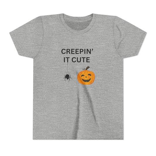 Halloween Youth Tee, Creepin' It Cute Shirt, Fall Apparel