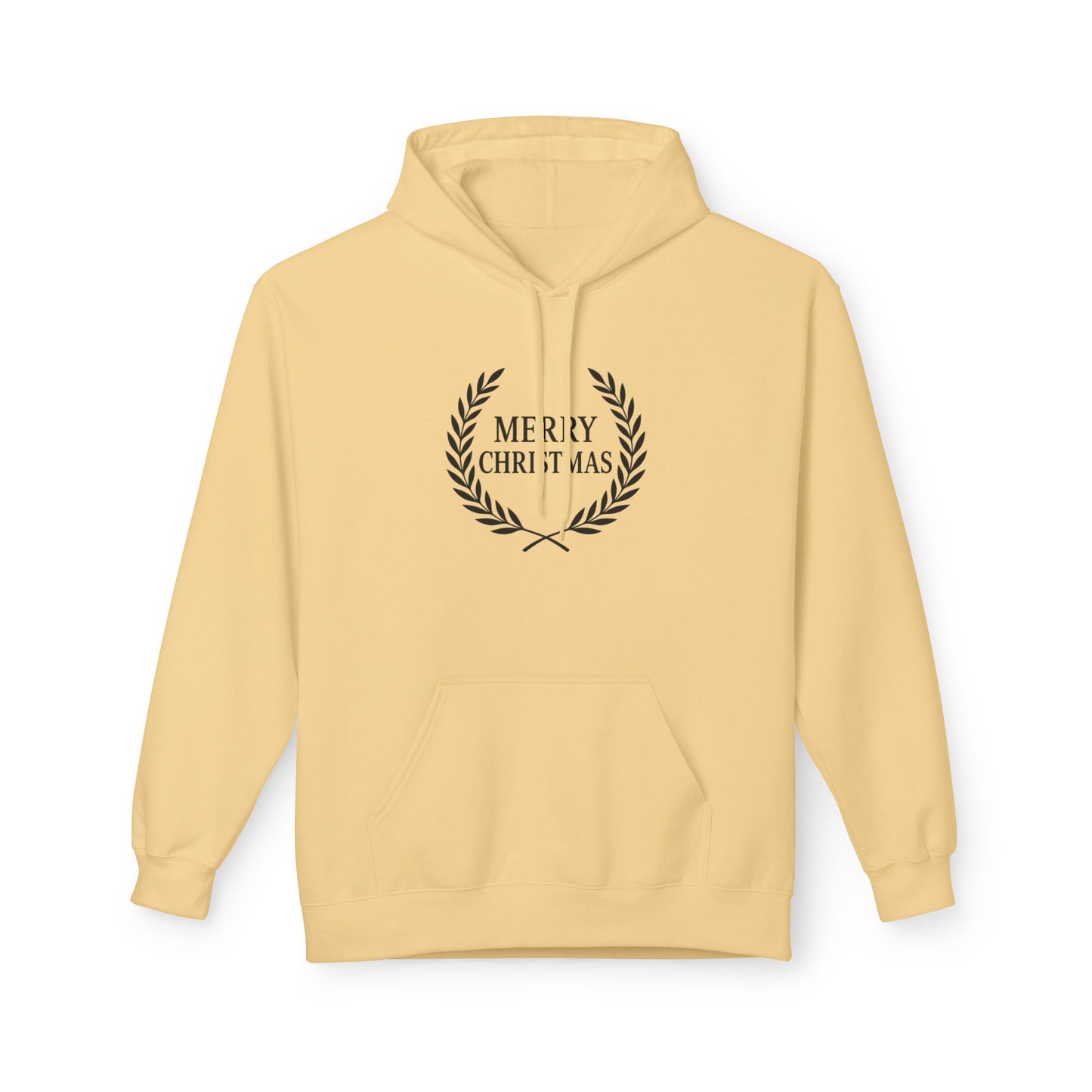 Merry Christmas Fleece Hoodie, Cozy Holiday Sweatshirt, Gift for Him/Her, Winter Layer, Festive Apparel