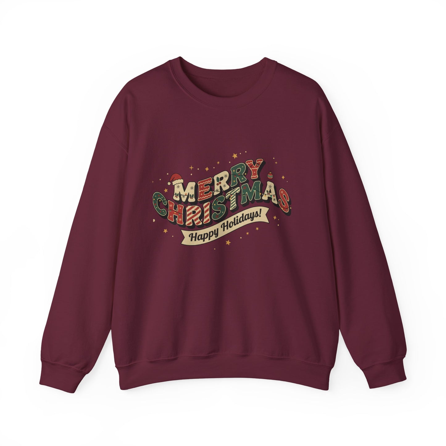 Cozy Holiday Crewneck Sweatshirt - Merry Christmas Design