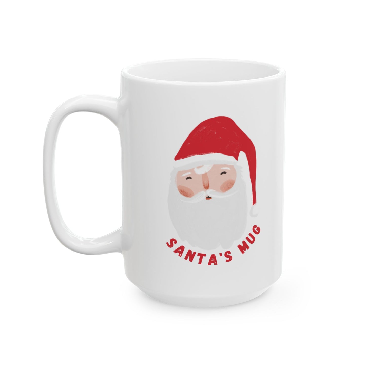 Whimsical Santa Ceramic Mug, Christmas Coffee Cup, Funny Holiday Gift, Festive Drinkware, Unique Santa Claus Mug