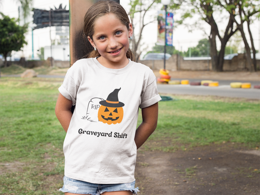 Kids Halloween Tee Graveyard Shift